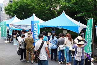 熱中症予防クイズコーナーは今日も長蛇の列