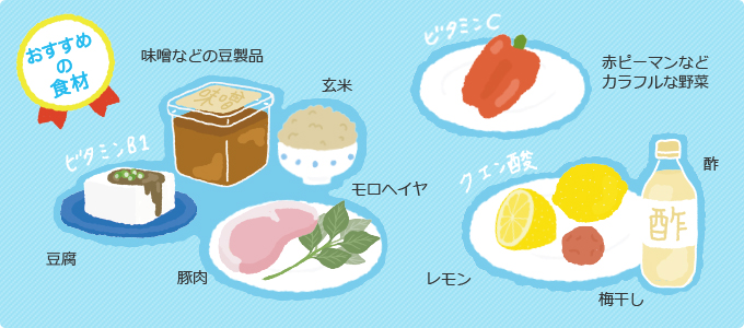 バランスの良い食事で熱中症に負けないからだを作りましょう!